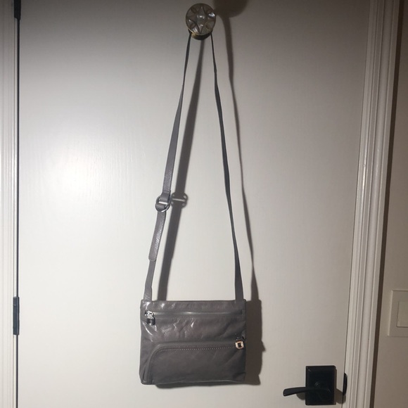 HOBO Charcoal Leather Crossbody Bag - Picture 2 of 8